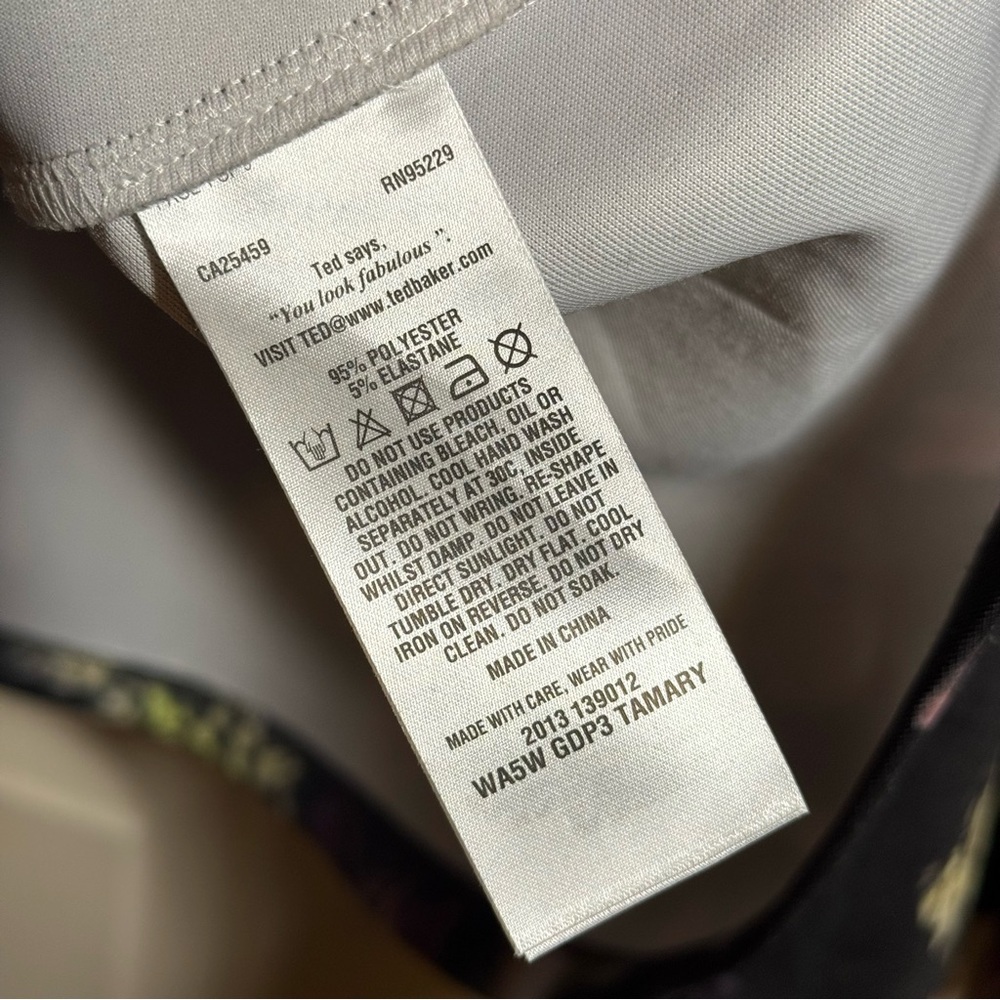 Ted Baker Tamary Shadow Floral Skater Dress Size 1= US 4 - Picture 12 of 13